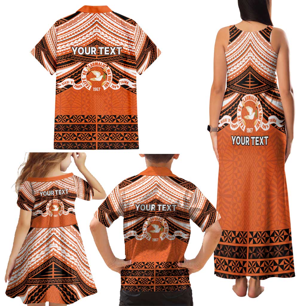 Personalised Tonga Tailulu College Family Matching Tank Maxi Dress and Hawaiian Shirt Polynesian Ngatu Tribal LT9 - Polynesian Pride