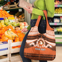 Personalised Tonga Tailulu College Grocery Bag Polynesian Ngatu Tribal