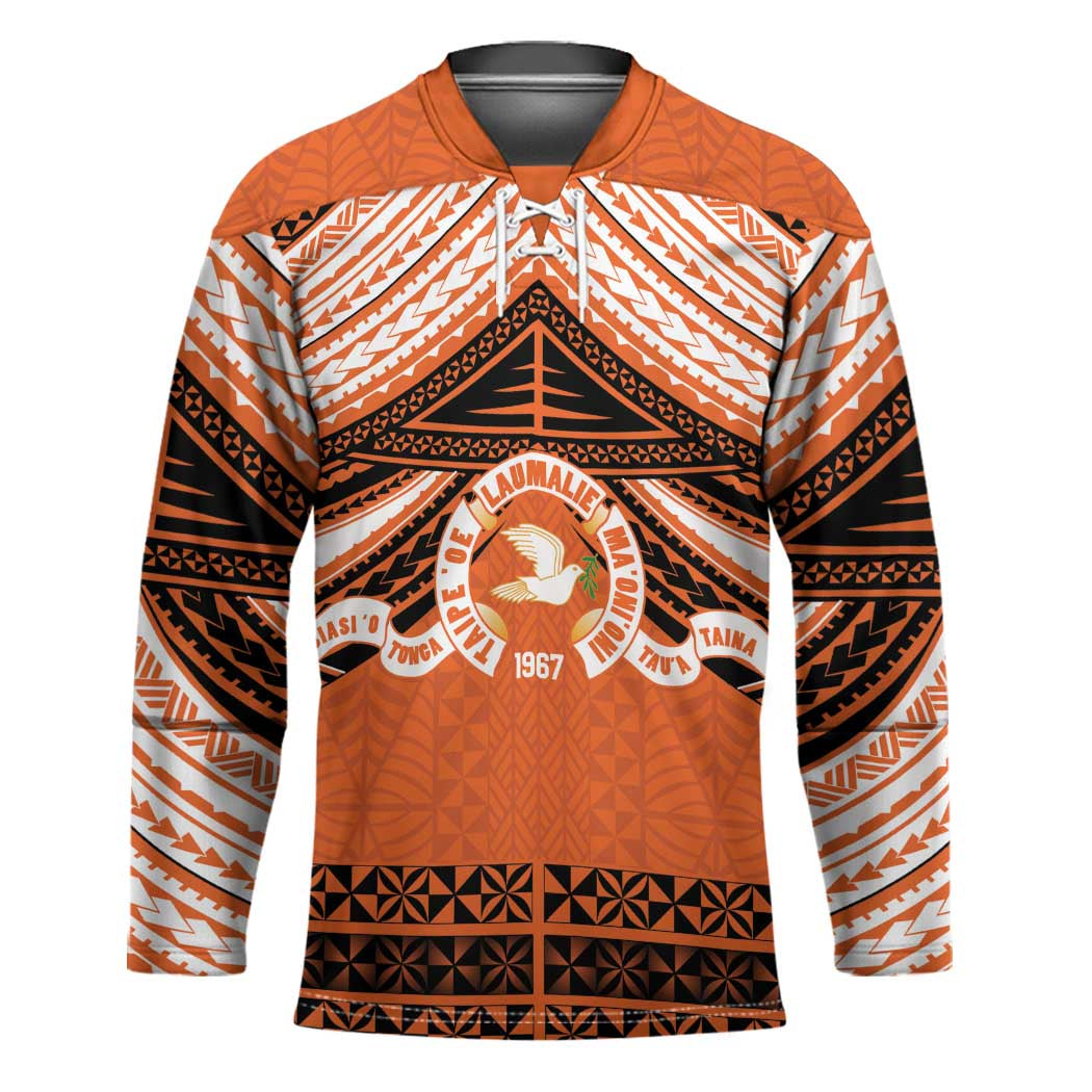 Personalised Tonga Tailulu College Hockey Jersey Polynesian Ngatu Tribal - Polynesian Pride