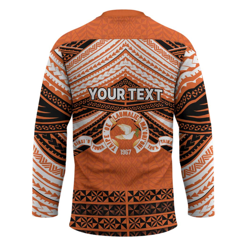 Personalised Tonga Tailulu College Hockey Jersey Polynesian Ngatu Tribal - Polynesian Pride