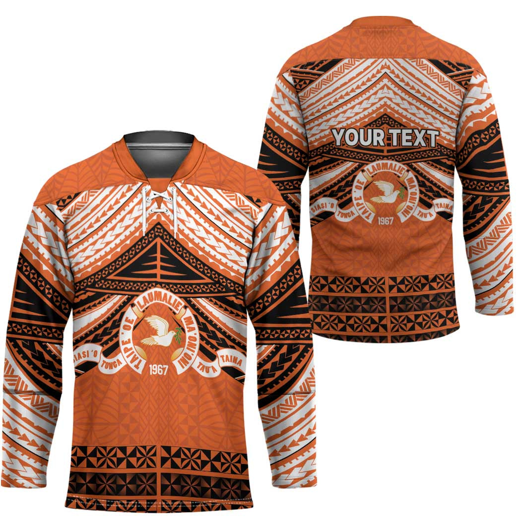 Personalised Tonga Tailulu College Hockey Jersey Polynesian Ngatu Tribal - Polynesian Pride