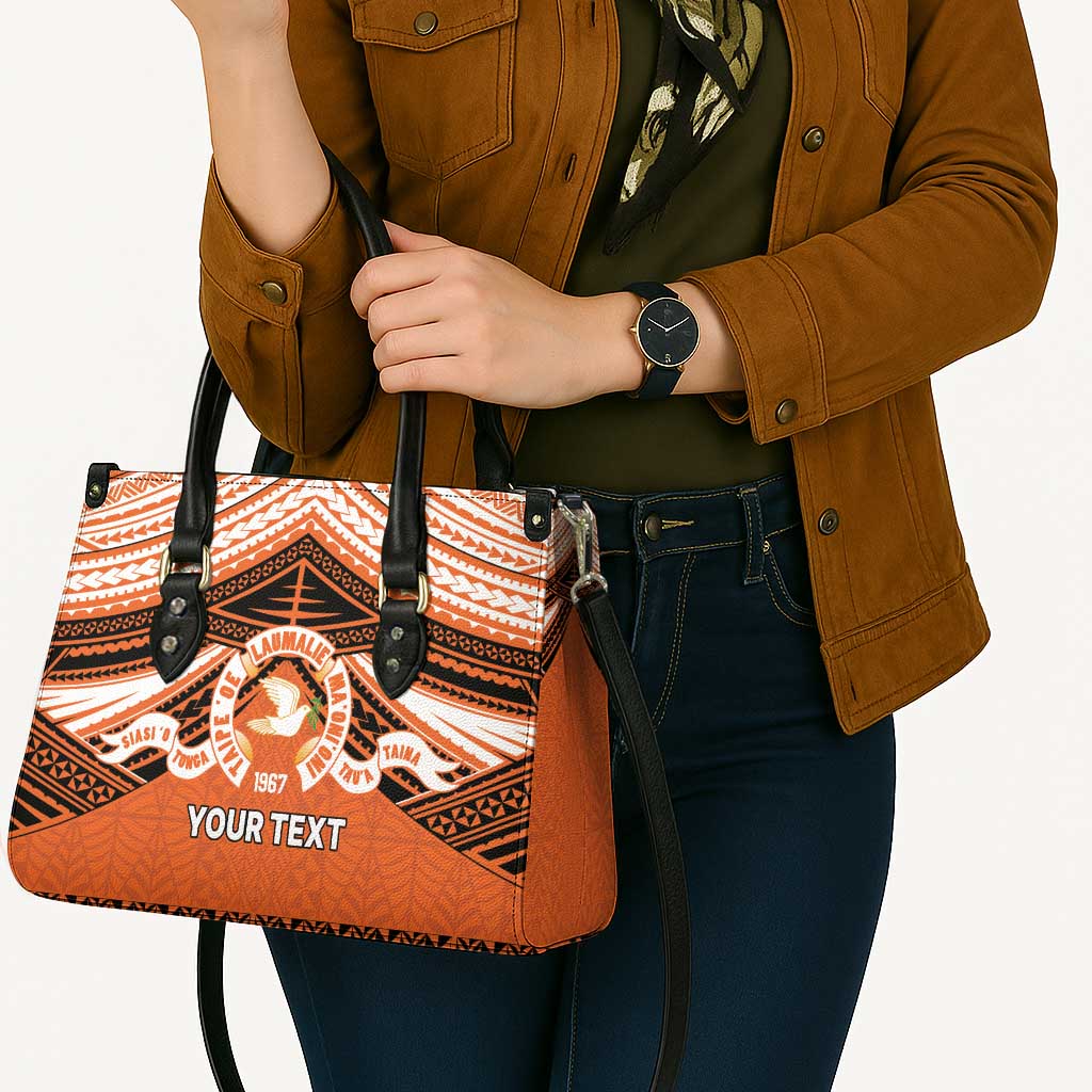 Personalised Tonga Tailulu College Leather Bag Polynesian Ngatu Tribal - Polynesian Pride