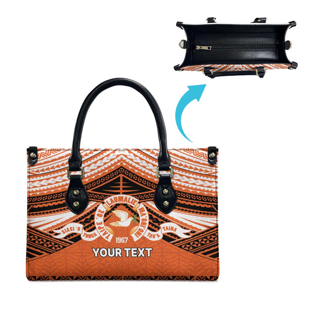 Personalised Tonga Tailulu College Leather Bag Polynesian Ngatu Tribal - Polynesian Pride