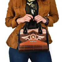 Personalised Tonga Tailulu College Shoulder Handbag Polynesian Ngatu Tribal
