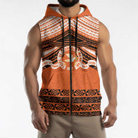 Personalised Tonga Tailulu College Sleeveless Zip Hoodie Polynesian Ngatu Tribal - Polynesian Pride