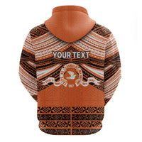 Personalised Tonga Tailulu College Zip Hoodie Polynesian Ngatu Tribal