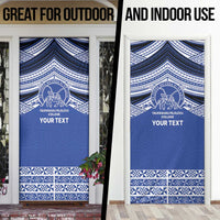 Personalised Tonga Taufa'ahau Pilolevu College Door Cover Polynesian Ngatu Tribal - Polynesian Pride
