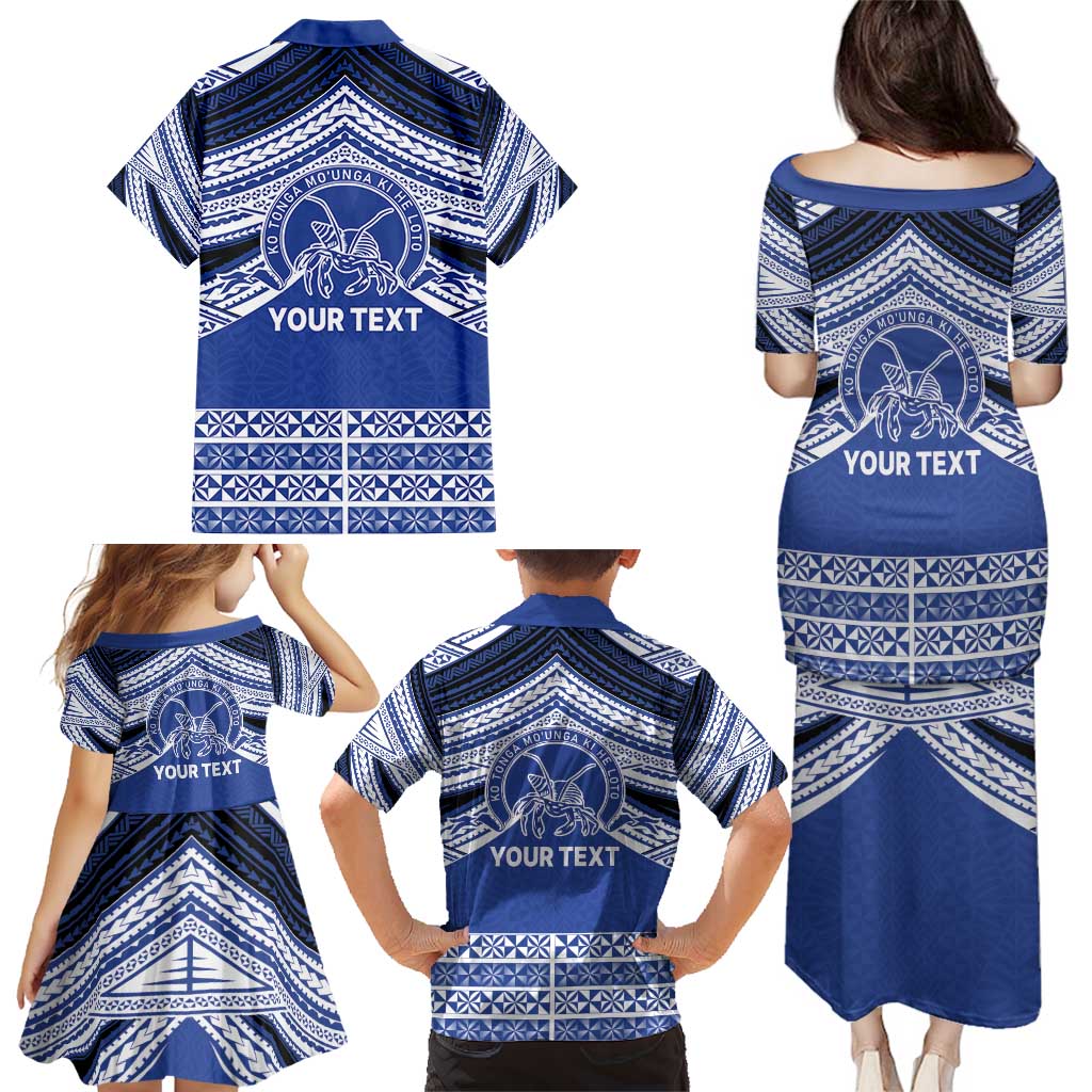 Personalised Tonga Taufa'ahau Pilolevu College Family Matching Puletasi and Hawaiian Shirt Polynesian Ngatu Tribal LT9 - Polynesian Pride
