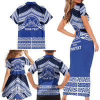 Personalised Tonga Taufa'ahau Pilolevu College Family Matching Short Sleeve Bodycon Dress and Hawaiian Shirt Polynesian Ngatu Tribal LT9 - Polynesian Pride
