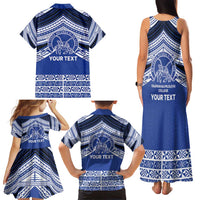 Personalised Tonga Taufa'ahau Pilolevu College Family Matching Tank Maxi Dress and Hawaiian Shirt Polynesian Ngatu Tribal LT9 - Polynesian Pride