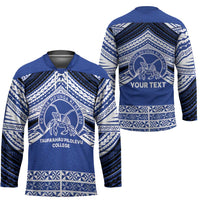 Personalised Tonga Taufa'ahau Pilolevu College Hockey Jersey Polynesian Ngatu Tribal - Polynesian Pride