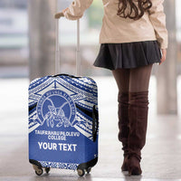Personalised Tonga Taufa'ahau Pilolevu College Luggage Cover Polynesian Ngatu Tribal