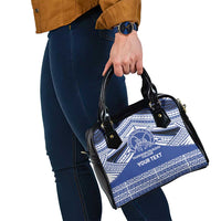 Personalised Tonga Taufa'ahau Pilolevu College Shoulder Handbag Polynesian Ngatu Tribal