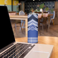 Personalised Tonga Taufa'ahau Pilolevu College Skinny Tumbler Polynesian Ngatu Tribal