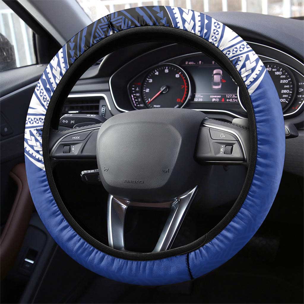 Tonga Taufa'ahau Pilolevu College Steering Wheel Cover Polynesian Ngatu Tribal