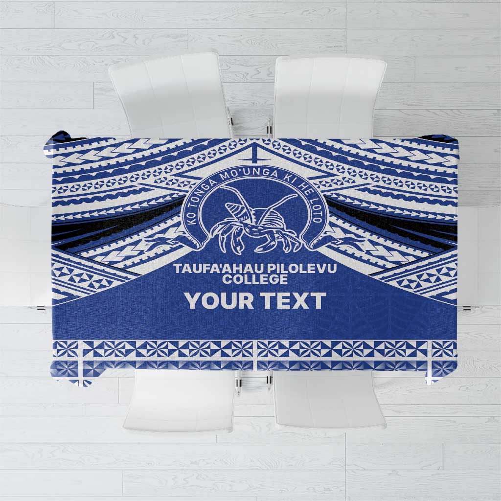 Personalised Tonga Taufa'ahau Pilolevu College Tablecloth Polynesian Ngatu Tribal