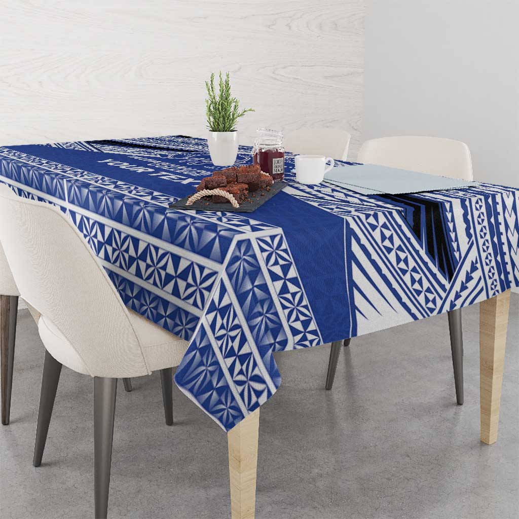Personalised Tonga Taufa'ahau Pilolevu College Tablecloth Polynesian Ngatu Tribal