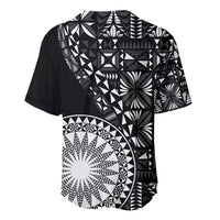 Black Tongan Ngatu Fonulei Pattern Baseball Jersey LT9 - Polynesian Pride