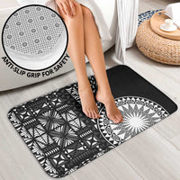 Black Tongan Ngatu Fonulei Pattern Bathroom Set LT9 - Polynesian Pride