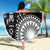 Black Tongan Ngatu Fonulei Pattern Beach Blanket