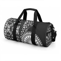 Black Tongan Ngatu Fonulei Pattern Duffle Bag LT9 - Polynesian Pride