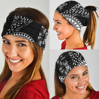 Black Tongan Ngatu Fonulei Pattern Neck Gaiter LT9 - Polynesian Pride