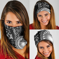 Black Tongan Ngatu Fonulei Pattern Neck Gaiter LT9 - Polynesian Pride