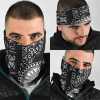 Black Tongan Ngatu Fonulei Pattern Neck Gaiter LT9 - Polynesian Pride