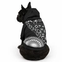 Black Tongan Ngatu Fonulei Pattern Pet Hoodie LT9 - Polynesian Pride