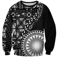 Black Tongan Ngatu Fonulei Pattern Sweatshirt