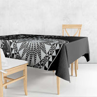 Black Tongan Ngatu Fonulei Pattern Tablecloth