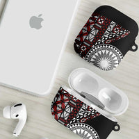 Red Tongan Ngatu Fonulei Pattern AirPods Case LT9 - Polynesian Pride