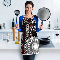 Red Tongan Ngatu Fonulei Pattern Apron LT9 - Polynesian Pride