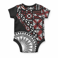 Red Tongan Ngatu Fonulei Pattern Baby Onesie LT9 - Polynesian Pride