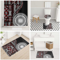 Red Tongan Ngatu Fonulei Pattern Bathroom Set LT9 - Polynesian Pride