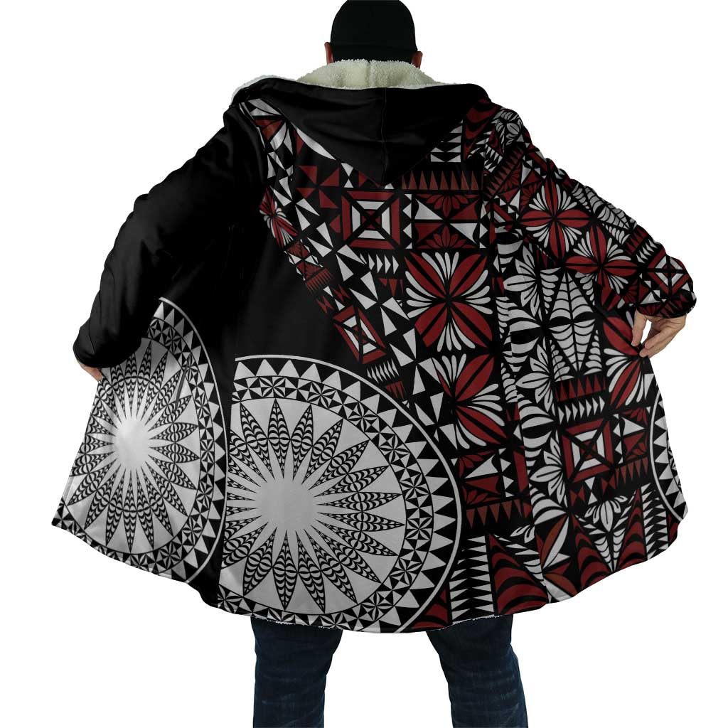 Red Tongan Ngatu Fonulei Pattern Cloak LT9 - Polynesian Pride