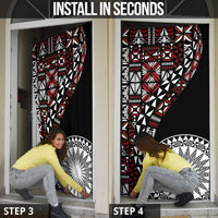 Red Tongan Ngatu Fonulei Pattern Door Cover LT9 - Polynesian Pride