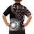 Red Tongan Ngatu Fonulei Pattern Family Matching Off Shoulder Maxi Dress and Hawaiian Shirt
