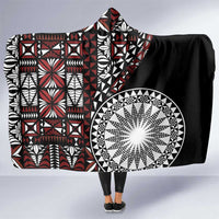 Red Tongan Ngatu Fonulei Pattern Hooded Blanket LT9 One Size Red - Polynesian Pride