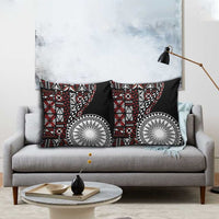 Red Tongan Ngatu Fonulei Pattern Pillow Cover LT9 - Polynesian Pride