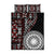 Red Tongan Ngatu Fonulei Pattern Quilt Bed Set