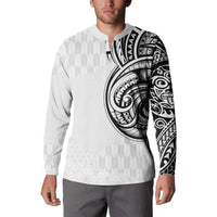 Hawaii and Japanese Culture Personalised Button Sweatshirt With Polynesian Tribal Tattoo Style