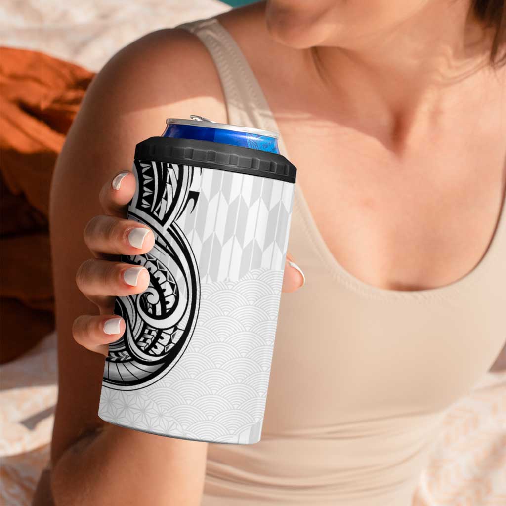 Hawaii and Japanese Culture Personalised 4 in 1 Can Cooler Tumbler With Polynesian Tribal Tattoo Style LT9 - Polynesian Pride