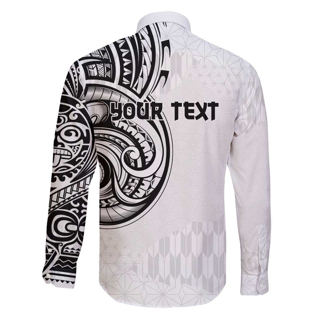 Hawaii and Japanese Culture Personalised Family Matching Long Sleeve Bodycon Dress and Hawaiian Shirt With Polynesian Tribal Tattoo Style LT9 - Polynesian Pride