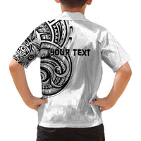 Hawaii and Japanese Culture Personalised Family Matching Off The Shoulder Long Sleeve Dress and Hawaiian Shirt With Polynesian Tribal Tattoo Style LT9 - Polynesian Pride