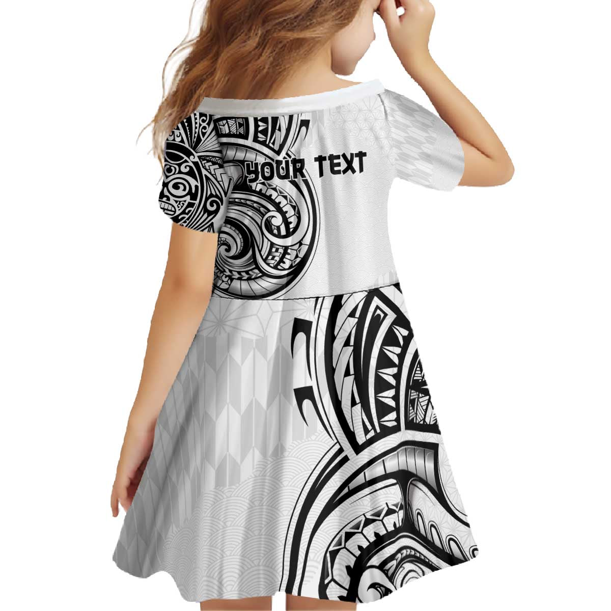 Hawaii and Japanese Culture Personalised Family Matching Off The Shoulder Long Sleeve Dress and Hawaiian Shirt With Polynesian Tribal Tattoo Style LT9 - Polynesian Pride