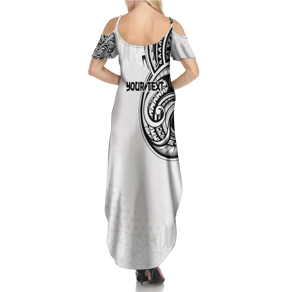 Hawaii and Japanese Culture Personalised Family Matching Summer Maxi Dress and Hawaiian Shirt With Polynesian Tribal Tattoo Style LT9 - Polynesian Pride