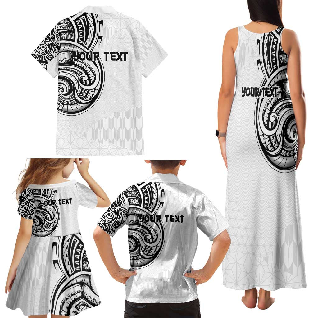 Hawaii and Japanese Culture Personalised Family Matching Tank Maxi Dress and Hawaiian Shirt With Polynesian Tribal Tattoo Style LT9 - Polynesian Pride