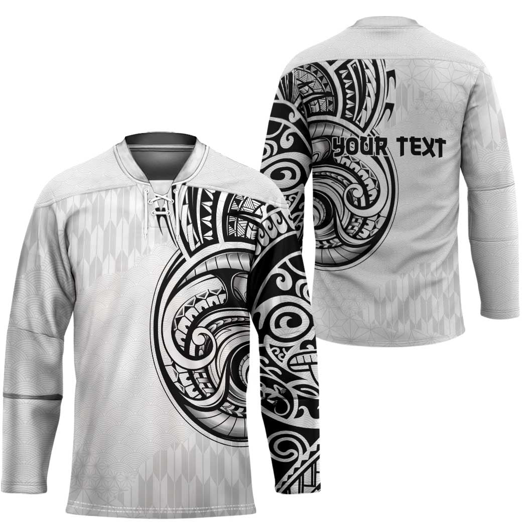 Hawaii and Japanese Culture Personalised Hockey Jersey With Polynesian Tribal Tattoo Style - Polynesian Pride
