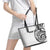 Hawaii and Japanese Culture Personalised Leather Tote Bag With Polynesian Tribal Tattoo Style